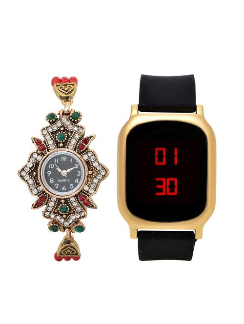 lucky infra combo of 2 analog-digital men and women watch's - 12117746 - Very Small Image - 1