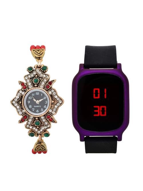 lucky infra combo of 2 analog-digital men and women watch's - 12117748 - Very Small Image - 1