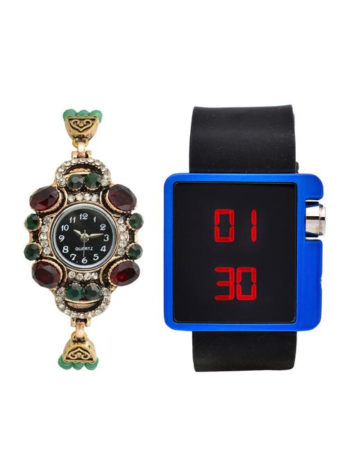 lucky infra combo of 2 analog-digital men and women watch's - 12117760 - Very Small Image - 1