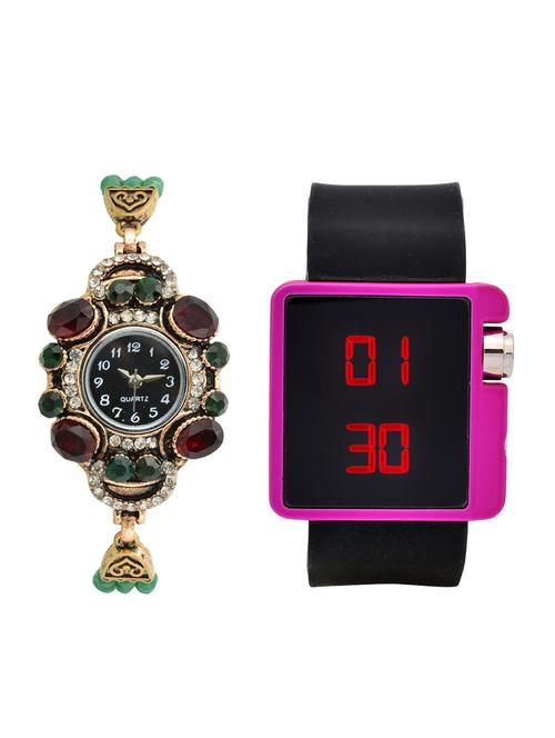 lucky infra combo of 2 analog-digital men and women watch's - 12117762 - Very Small Image - 1