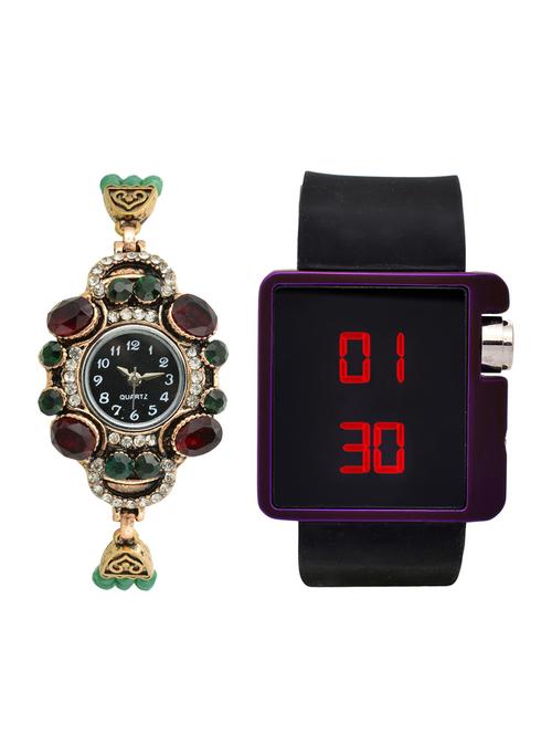 lucky infra combo of 2 analog-digital men and women watch's - 12117763 - Very Small Image - 1