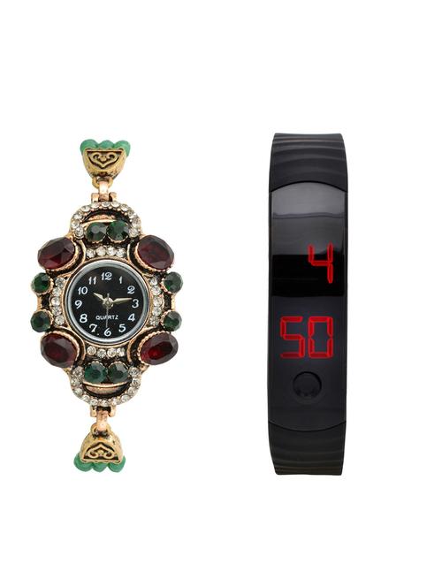 lucky infra combo of 2 analog-digital men and women watch's - 12117764 - Very Small Image - 1