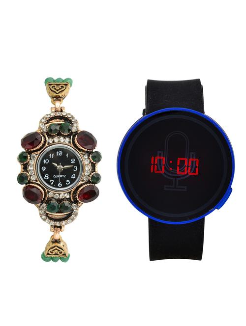 lucky infra combo of 2 analog-digital men and women watch's - 12117766 - Very Small Image - 1