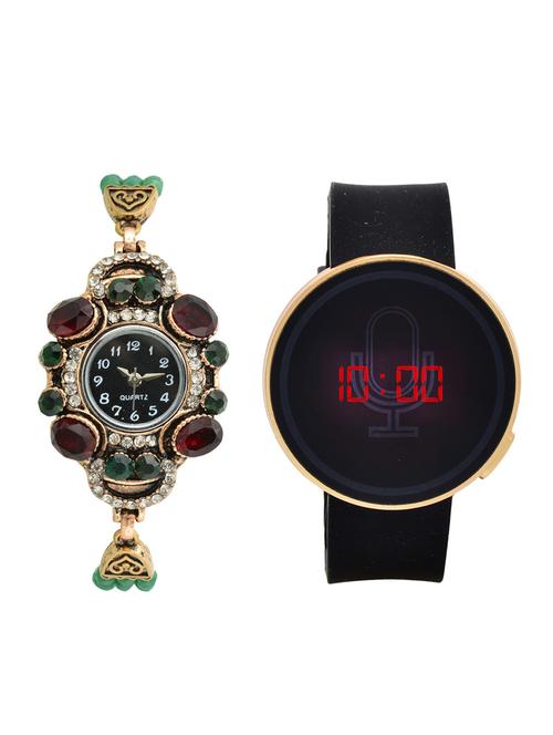 lucky infra combo of 2 analog-digital men and women watch's - 12117767 - Very Small Image - 1