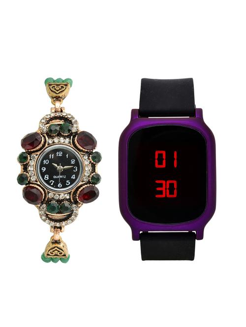 lucky infra combo of 2 analog-digital men and women watch's - 12117774 - Very Small Image - 1