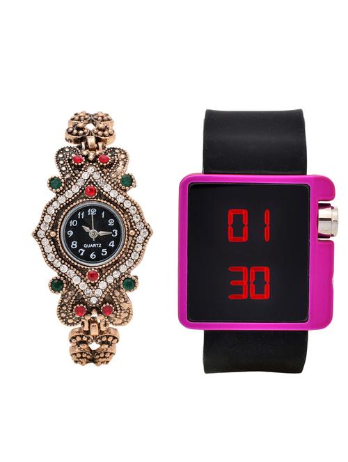 lucky infra combo of 2 analog-digital men and women watch's - 12117787 - Very Small Image - 1