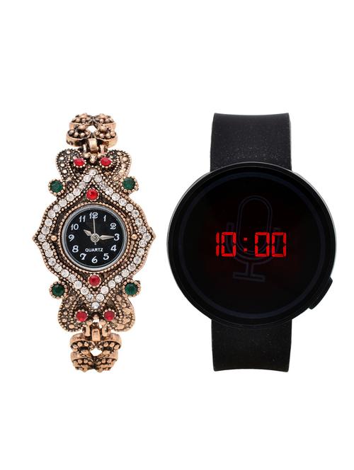 lucky infra combo of 2 analog-digital men and women watch's - 12117790 - Very Small Image - 1