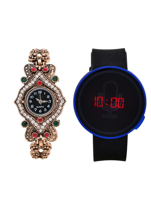 lucky infra combo of 2 analog-digital men and women watch's - 12117791 - Very Small Image - 1