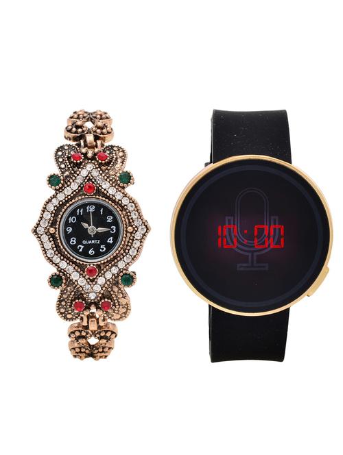 lucky infra combo of 2 analog-digital men and women watch's - 12117792 - Very Small Image - 1