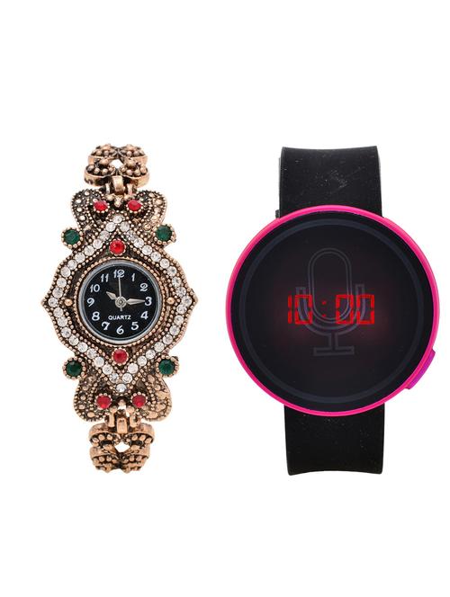 lucky infra combo of 2 analog-digital men and women watch's - 12117793 - Very Small Image - 1