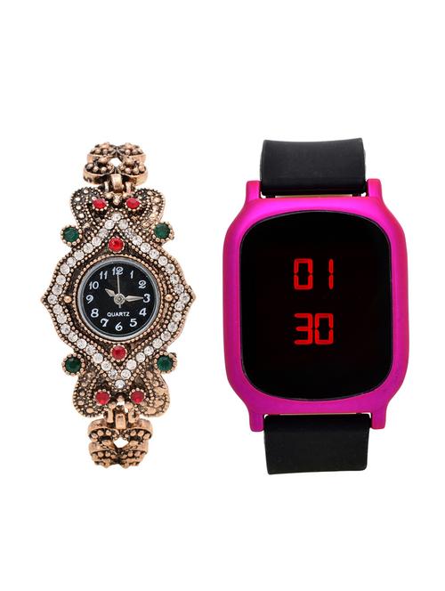 lucky infra combo of 2 analog-digital men and women watch's - 12117798 - Very Small Image - 1