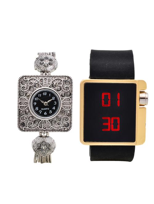 lucky infra combo of 2 analog-digital men and women watch's - 12117810 - Very Small Image - 1