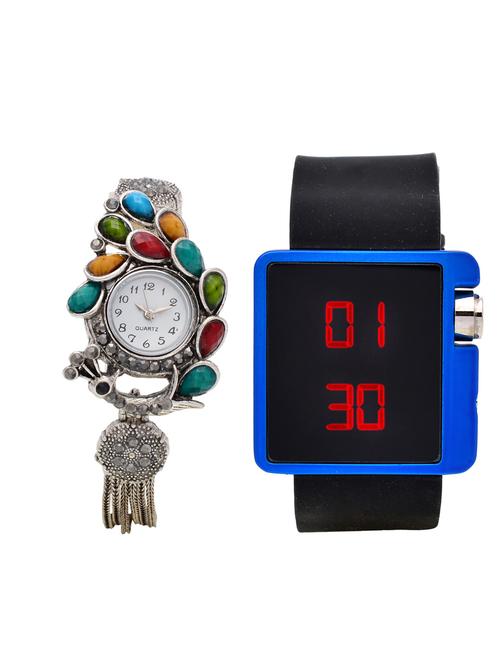 lucky infra combo of 2 analog-digital men and women watch's - 12117832 - Very Small Image - 1