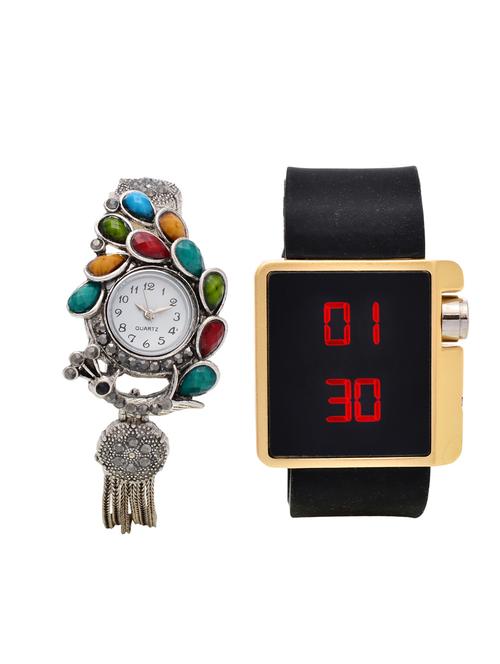 lucky infra combo of 2 analog-digital men and women watch's - 12117833 - Very Small Image - 1