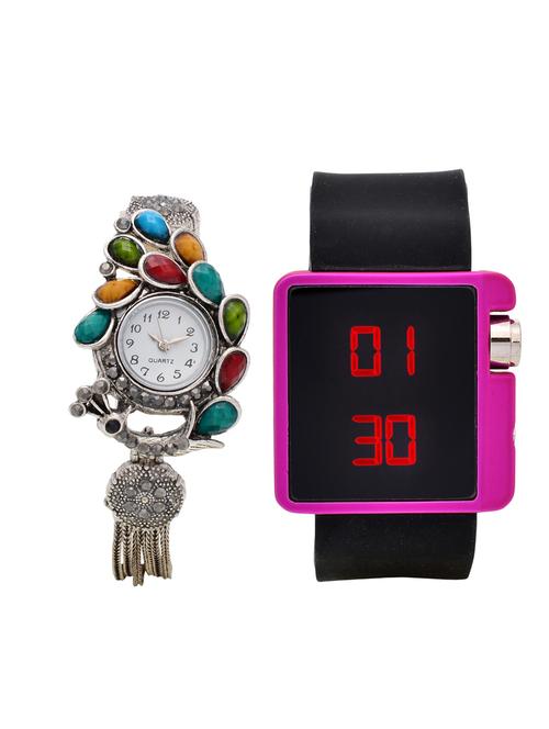 lucky infra combo of 2 analog-digital men and women watch's - 12117834 - Very Small Image - 1