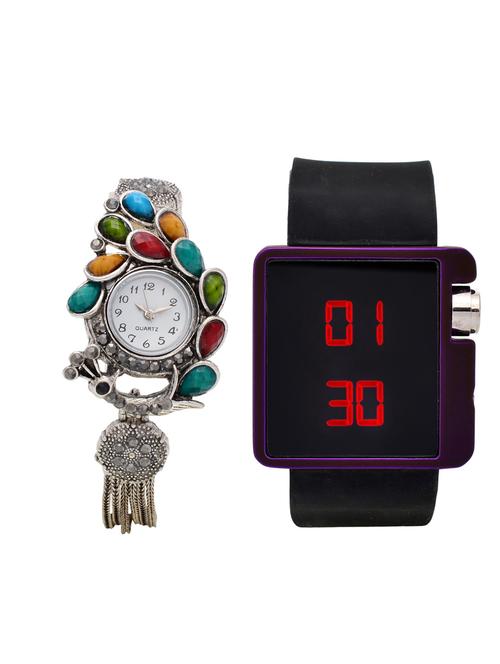 lucky infra combo of 2 analog-digital men and women watch's - 12117835 - Very Small Image - 1