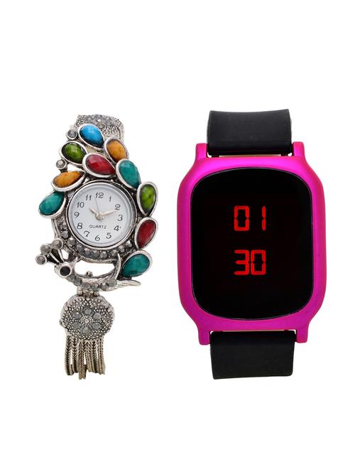 lucky infra combo of 2 analog-digital men and women watch's - 12117845 - Very Small Image - 1
