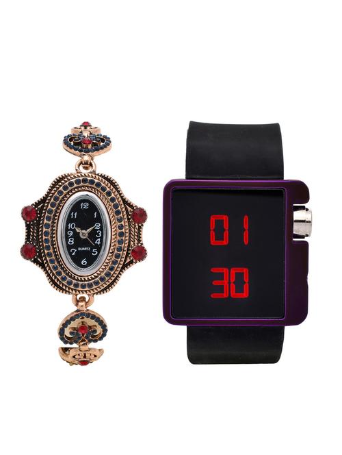 lucky infra combo of 2 analog-digital men and women watch's - 12117857 - Very Small Image - 1