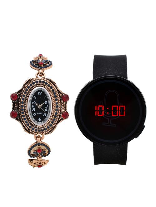 lucky infra combo of 2 analog-digital men and women watch's - 12117859 - Very Small Image - 1