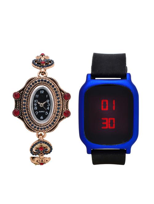 lucky infra combo of 2 analog-digital men and women watch's - 12117865 - Very Small Image - 1