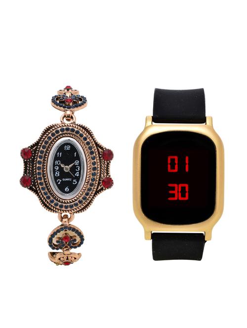 lucky infra combo of 2 analog-digital men and women watch's - 12117866 - Very Small Image - 1
