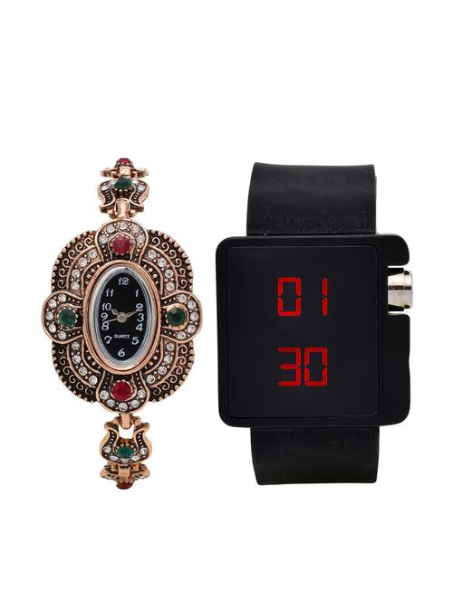 lucky infra combo of 2 analog-digital men and women watch's - 12117874 - Very Small Image - 1