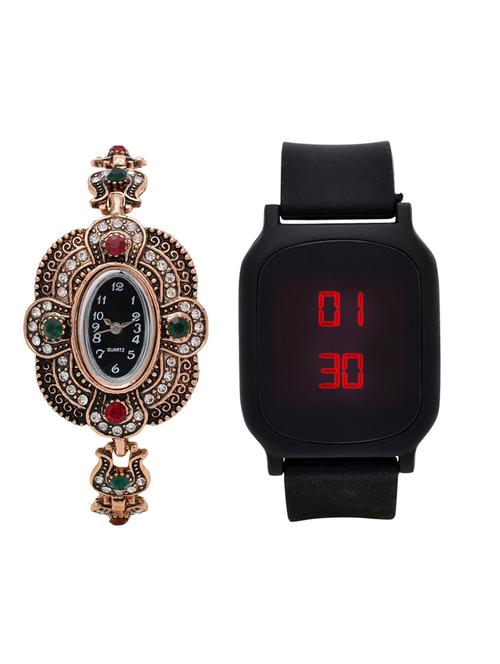 lucky infra combo of 2 analog-digital men and women watch's - 12117885 - Very Small Image - 1
