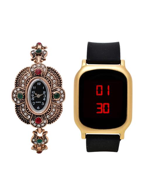 lucky infra combo of 2 analog-digital men and women watch's - 12117887 - Very Small Image - 1