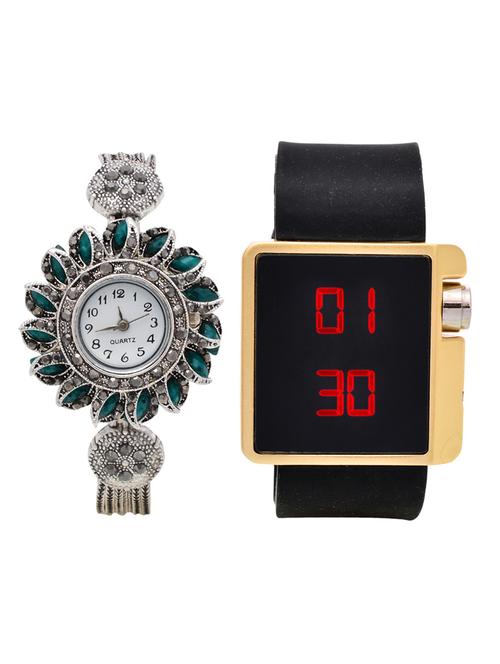 lucky infra combo of 2 analog-digital men and women watch's - 12117896 - Very Small Image - 1