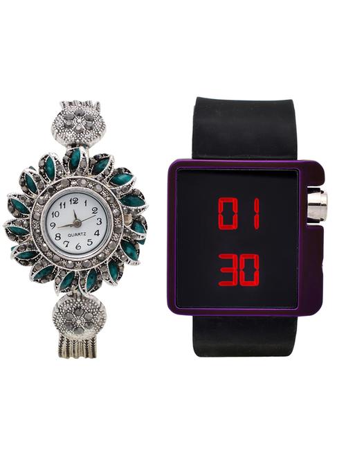 lucky infra combo of 2 analog-digital men and women watch's - 12117898 - Very Small Image - 1