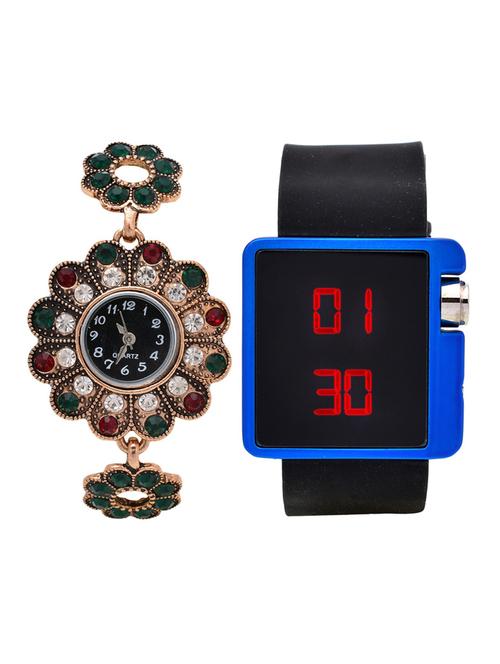 lucky infra combo of 2 analog-digital men and women watch's - 12117914 - Very Small Image - 1