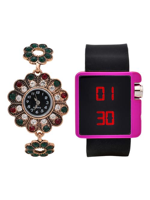 lucky infra combo of 2 analog-digital men and women watch's - 12117916 - Very Small Image - 1