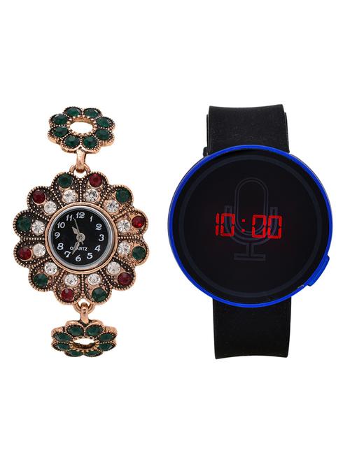 lucky infra combo of 2 analog-digital men and women watch's - 12117920 - Very Small Image - 1
