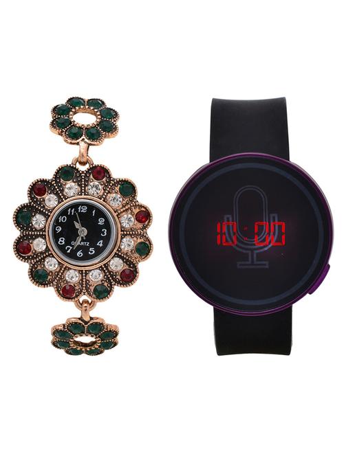lucky infra combo of 2 analog-digital men and women watch's - 12117923 - Very Small Image - 1