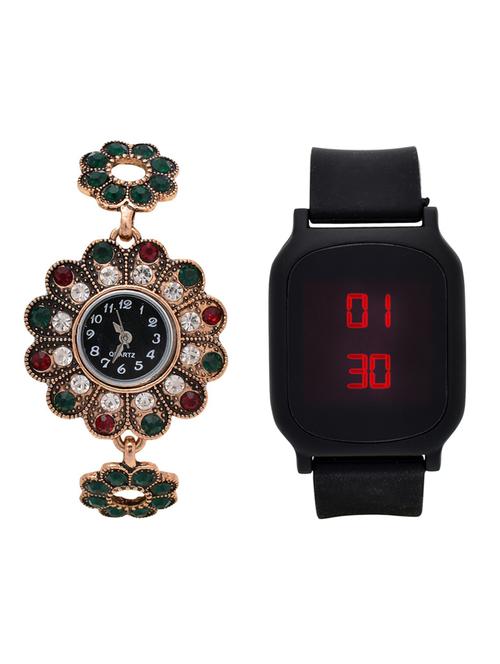 lucky infra combo of 2 analog-digital men and women watch's - 12117924 - Very Small Image - 1