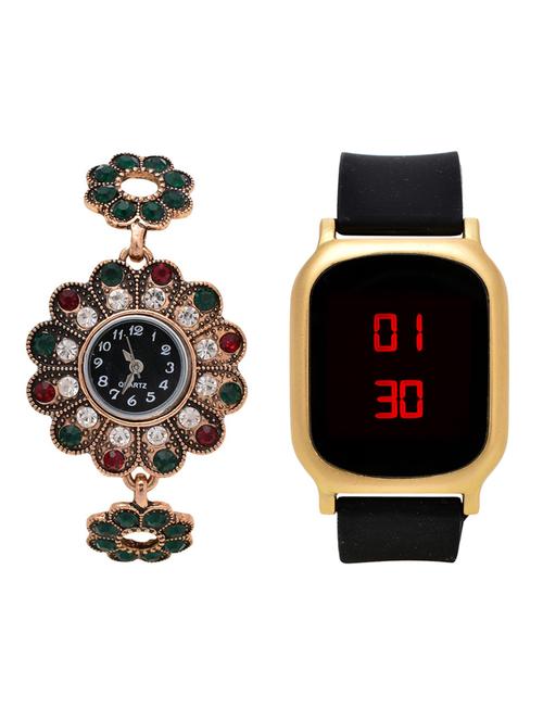 lucky infra combo of 2 analog-digital men and women watch's - 12117926 - Very Small Image - 1