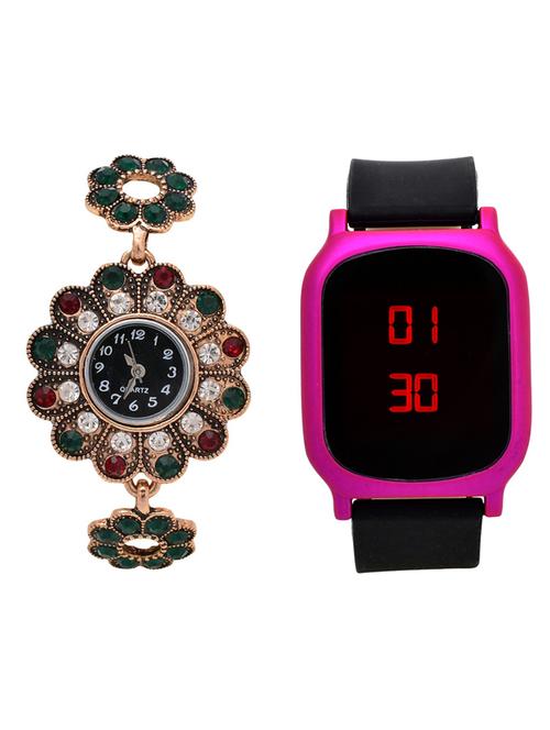 lucky infra combo of 2 analog-digital men and women watch's - 12117927 - Very Small Image - 1