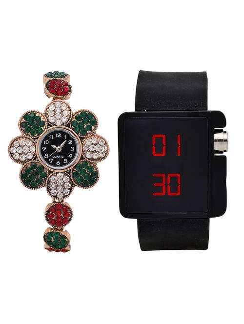 lucky infra combo of 2 analog-digital men and women watch's - 12117931 - Very Small Image - 1