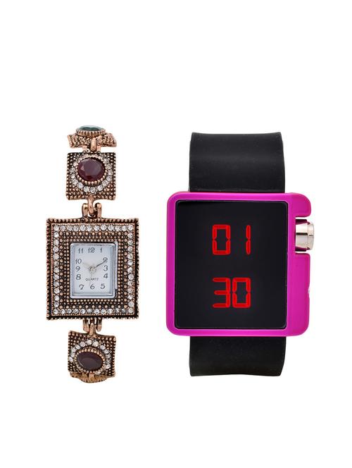 lucky infra combo of 2 analog-digital men and women watch's - 12117951 - Very Small Image - 1