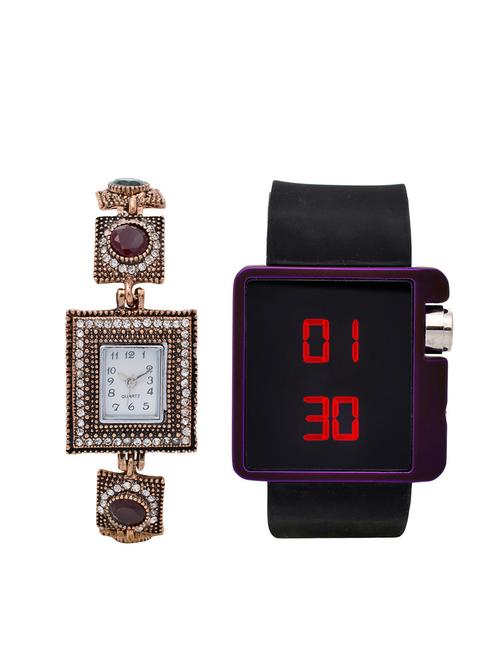 lucky infra combo of 2 analog-digital men and women watch's - 12117952 - Very Small Image - 1