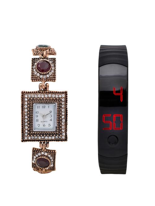 lucky infra combo of 2 analog-digital men and women watch's - 12117953 - Very Small Image - 1