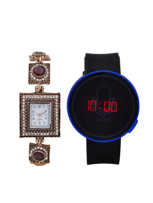 lucky infra combo of 2 analog-digital men and women watch's - 12117955 - Very Small Image - 1
