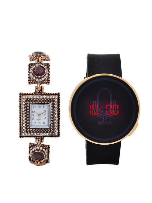 lucky infra combo of 2 analog-digital men and women watch's - 12117956 - Very Small Image - 1