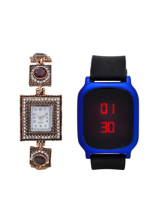 lucky infra combo of 2 analog-digital men and women watch's - 12117960 - Very Small Image - 1