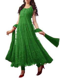 green net unstitched suit - 12118583 - Very Small Image - 1