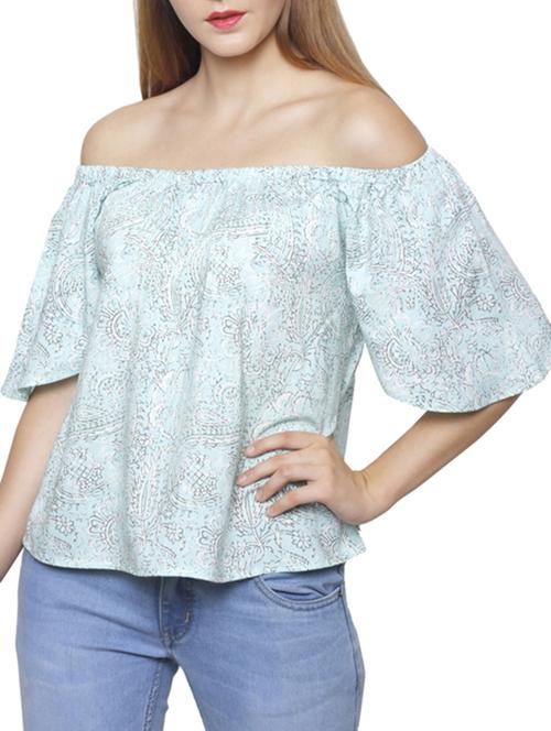 green rayon top - 12122703 - Very Small Image - 1