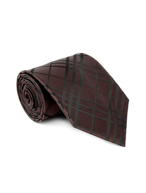 brown color, microfiber neck- tie - 12124858 - Very Small Image - 1