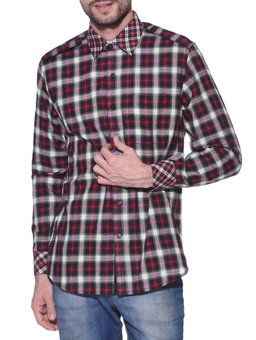 red cotton casual shirt - 12125099 - Very Small Image - 1