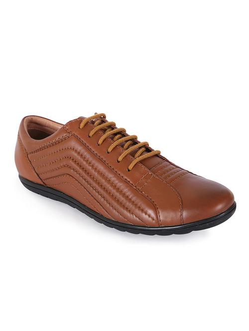 tan leatherette lace up shoe - 12125161 - Very Small Image - 1