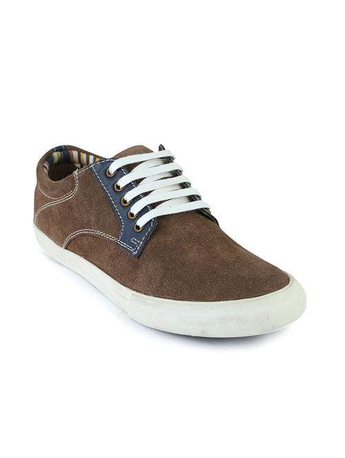 tan suede lace up sneakers - 12125169 - Very Small Image - 1